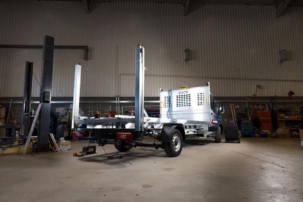 Aluminium dropside body under construction in the Dack workshop