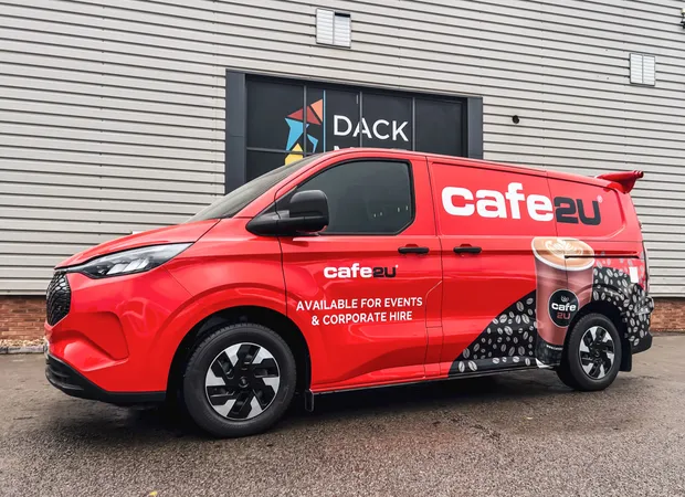 All-electric Cafe2U coffee van built by Dack Conversions